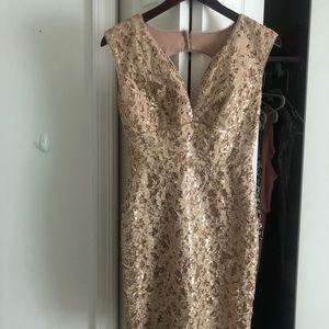 Gorgeous gold BCBMaxazria dress